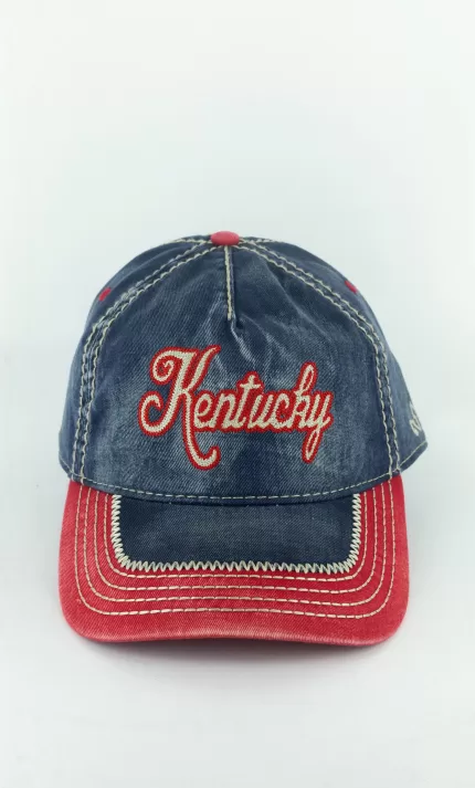 KENTUCKY WASHED DENIM - NAVY AND RED