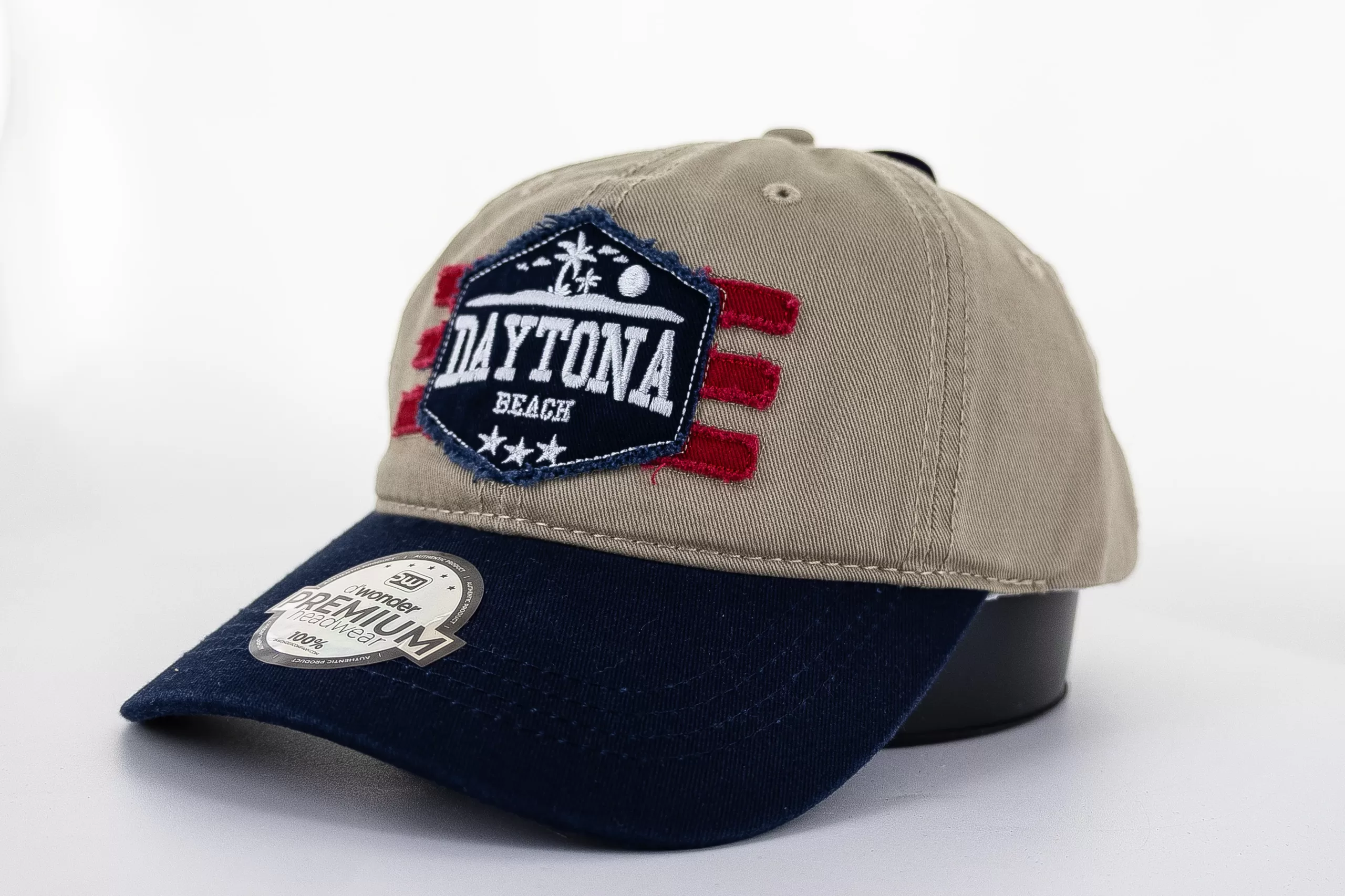 DABB11BG7 DAYTONA BEACH - BEAUTIFUL FLAG BEIGE CAP - Image 1