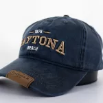 DAYTONA BEACH - LEATHER TAG BLUE CAP