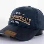 FT. LAUDERDALE - LEATHER TAG BLUE CAP (NEW LINE)