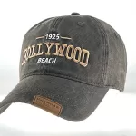HOLLYWOOD BEACH - LEATHER TAG BLACK CAP (NEW LINE)