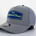 HOLLYWOOD BEACH - BLUE NEON PATCH GRAY CAP (NEW LINE)