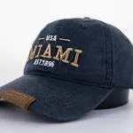 MIAMI - LEATHER TAG BLUE CAP (NEW LINE)