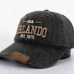 ORLANDO - LEATHER TAG BLACK CAP (NEW LINE)