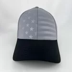 PLAIN - STARS & STRIPES CURVED GRAY CAP (NEW LINE)